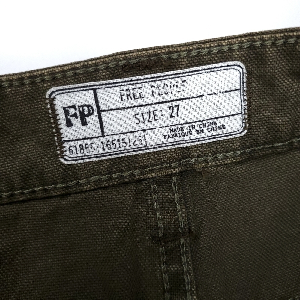 Free People Green Denim Jean Skirt Size 27 - Picture 7 of 8